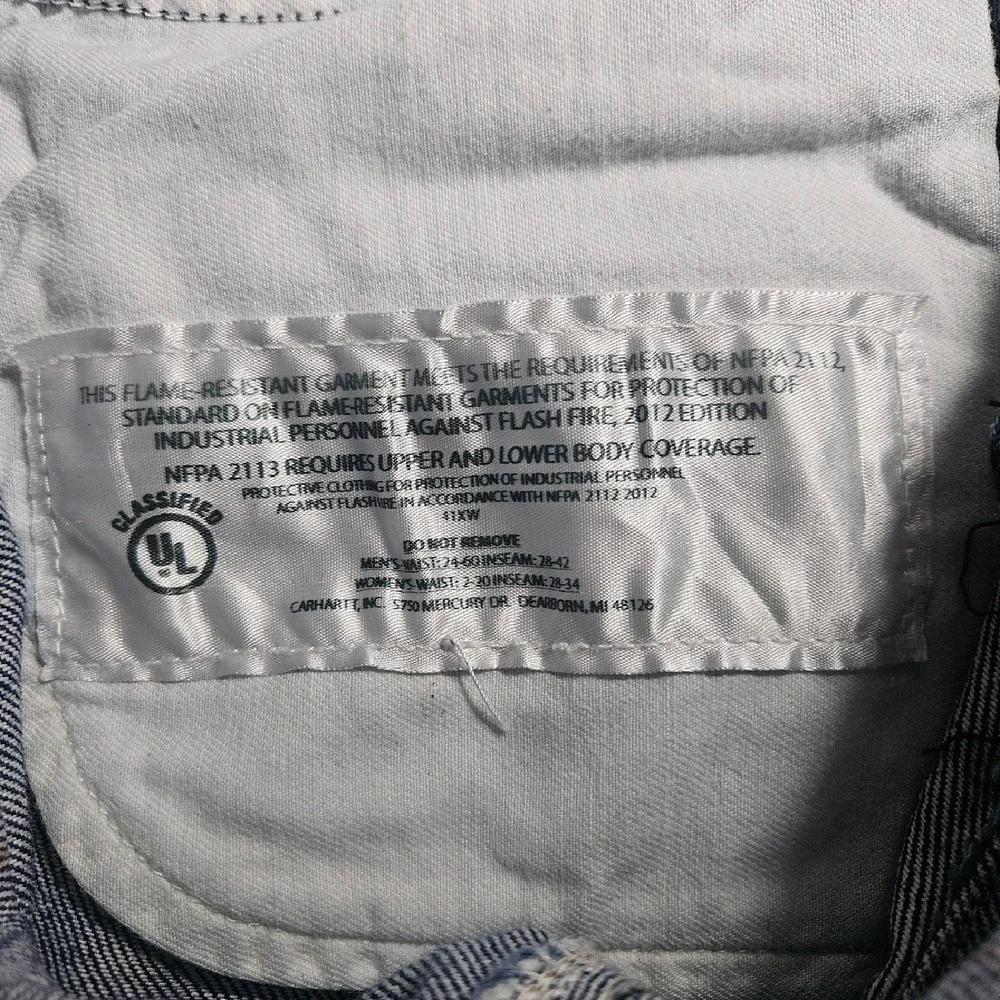 🔥 Carhartt FR Double Front Dungaree Jeans 🔥 - Picture 11 of 16